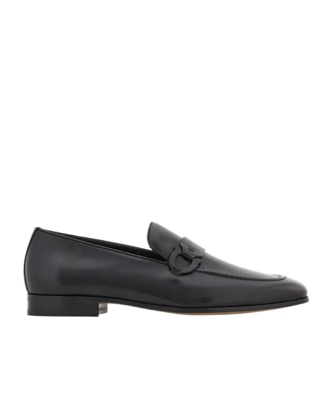 Ferragamo Gancini Plaque Slip-On Loafers