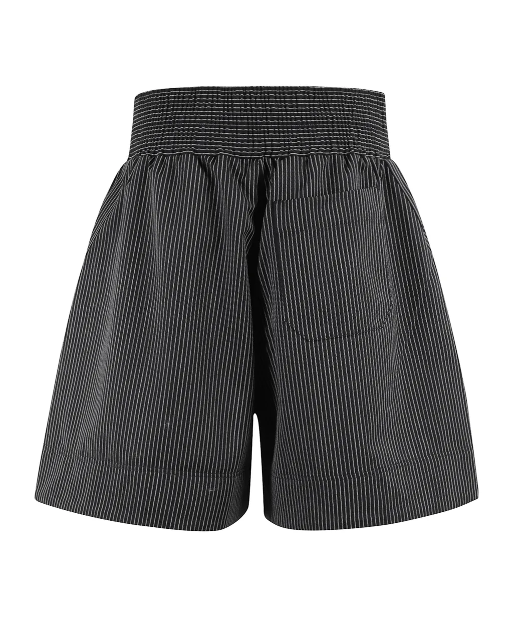 Paco Rabanne Logo Embroidered Striped Shorts