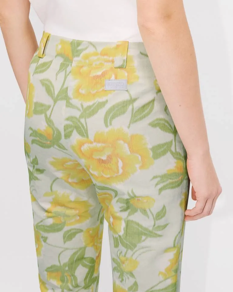 Kenzo Jacquard Peonies Cropped Pants