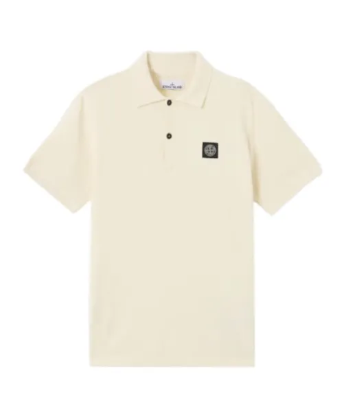 Stone Island Short-Sleeved Knitted Polo Shirt