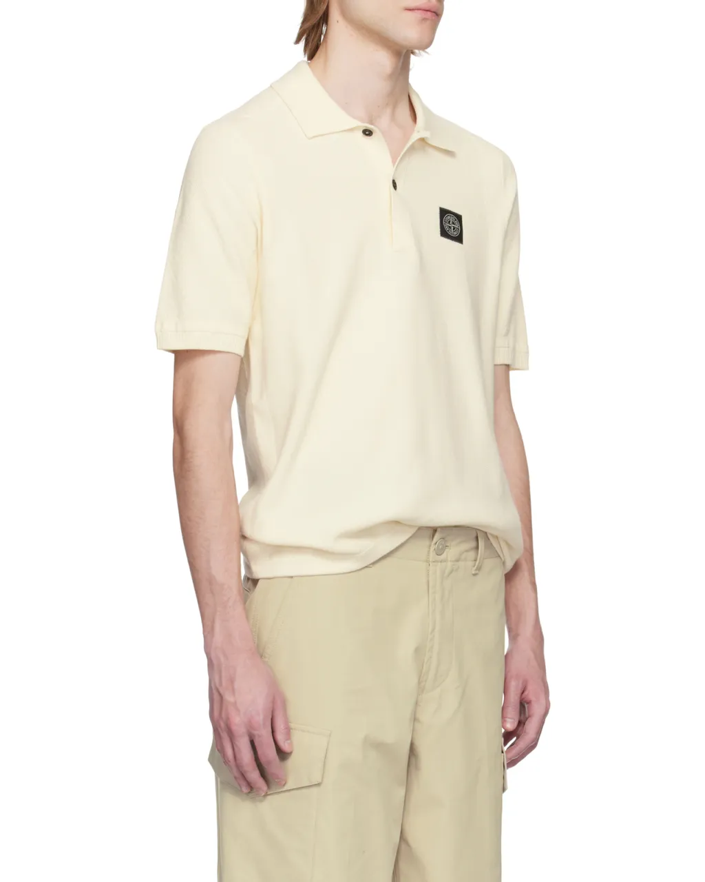 Stone Island Short-Sleeved Knitted Polo Shirt
