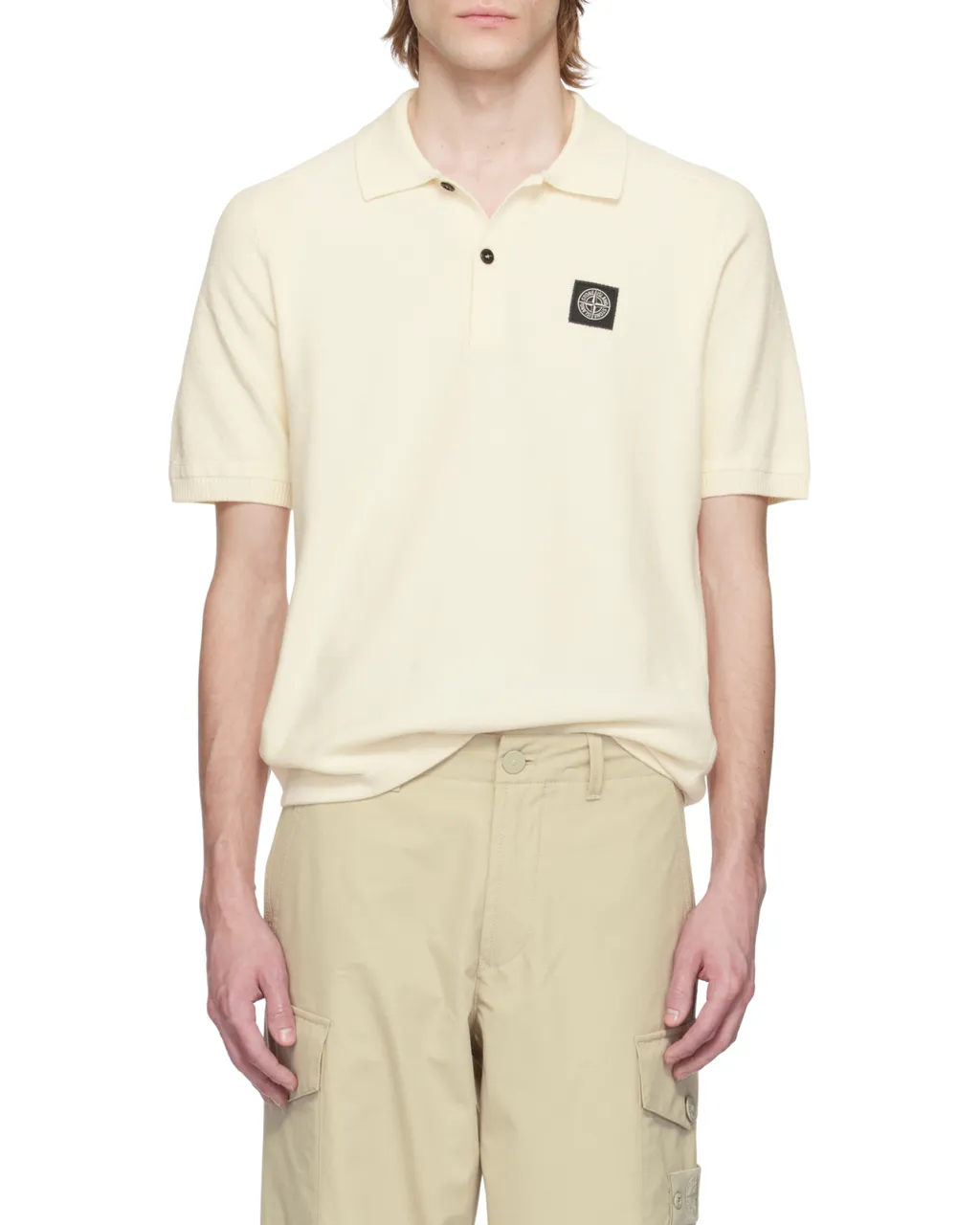 Stone Island Short-Sleeved Knitted Polo Shirt