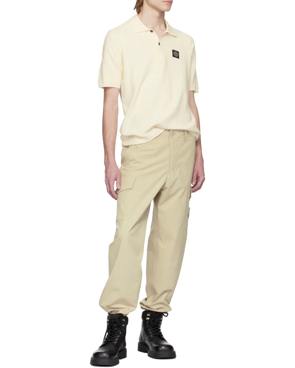 Stone Island Short-Sleeved Knitted Polo Shirt