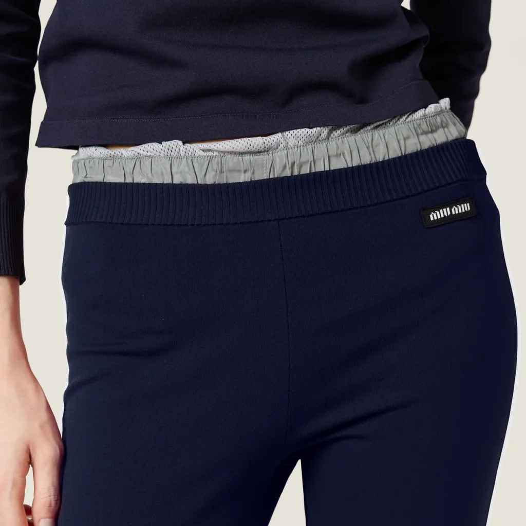 Miu Miu Elasticated Waistband Slim-Fit Trousers