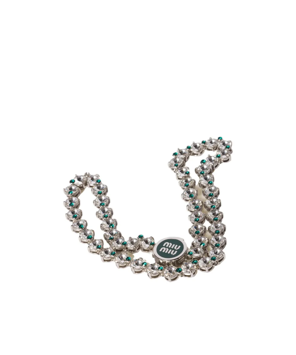 Metal Necklace With Crystals