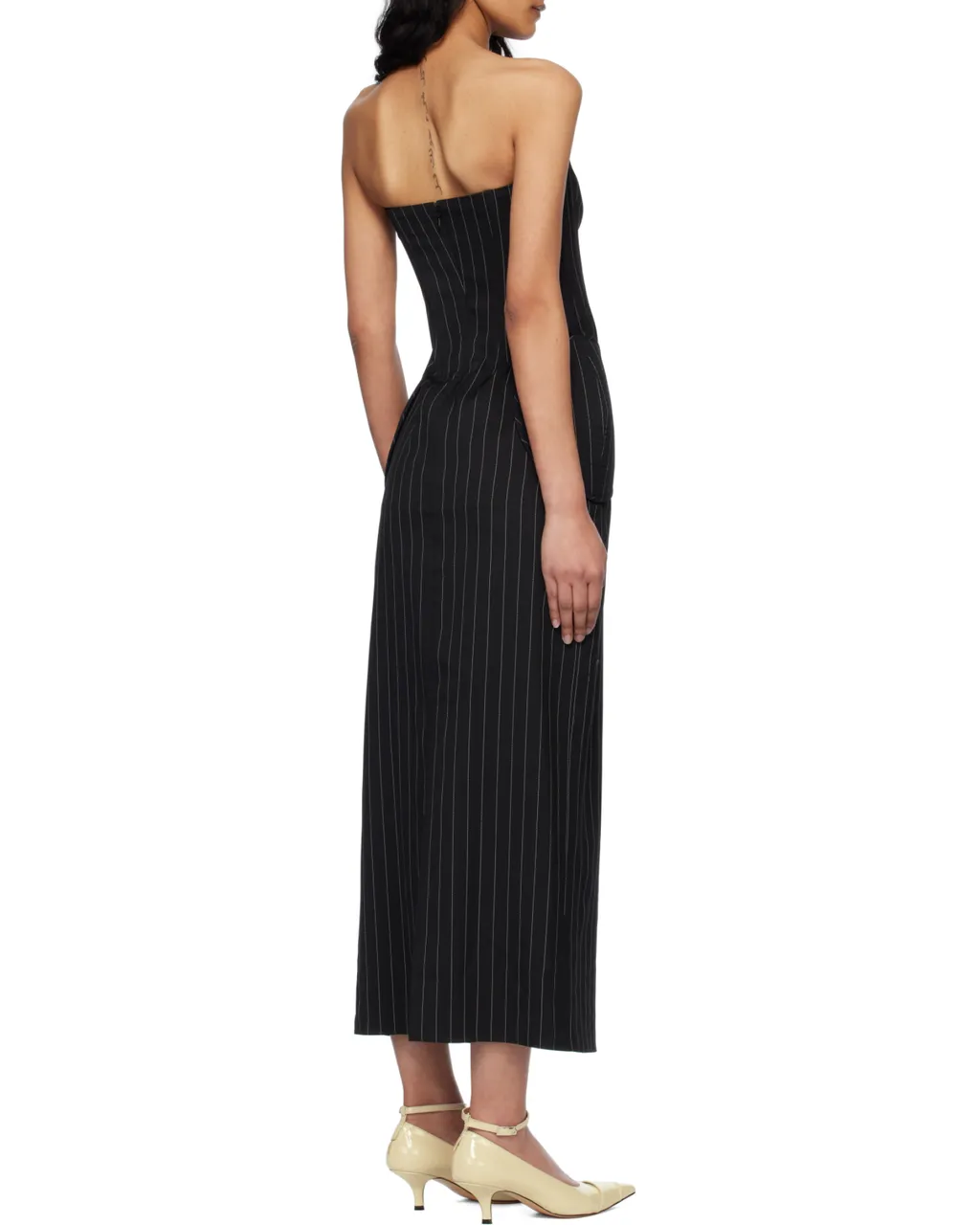 Pinstripe Midi Dress