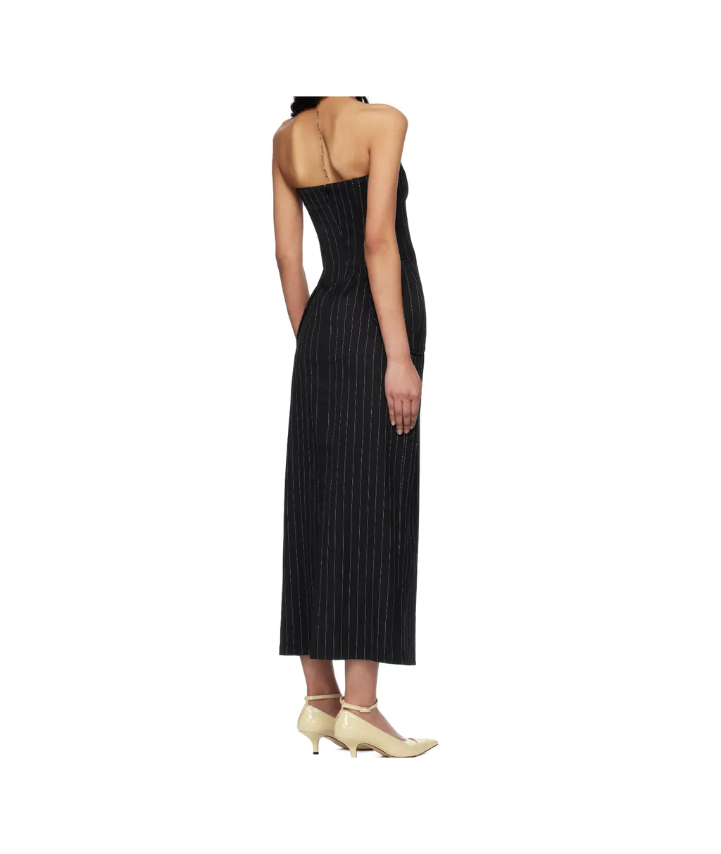 Pinstripe Midi Dress