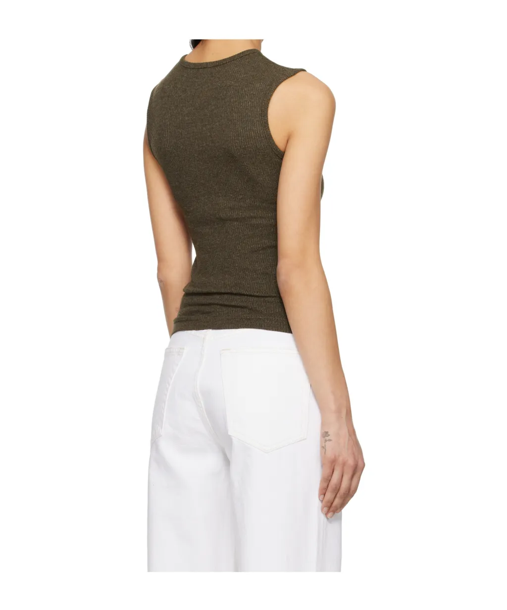 Stretch Ribbed-Knit Vest