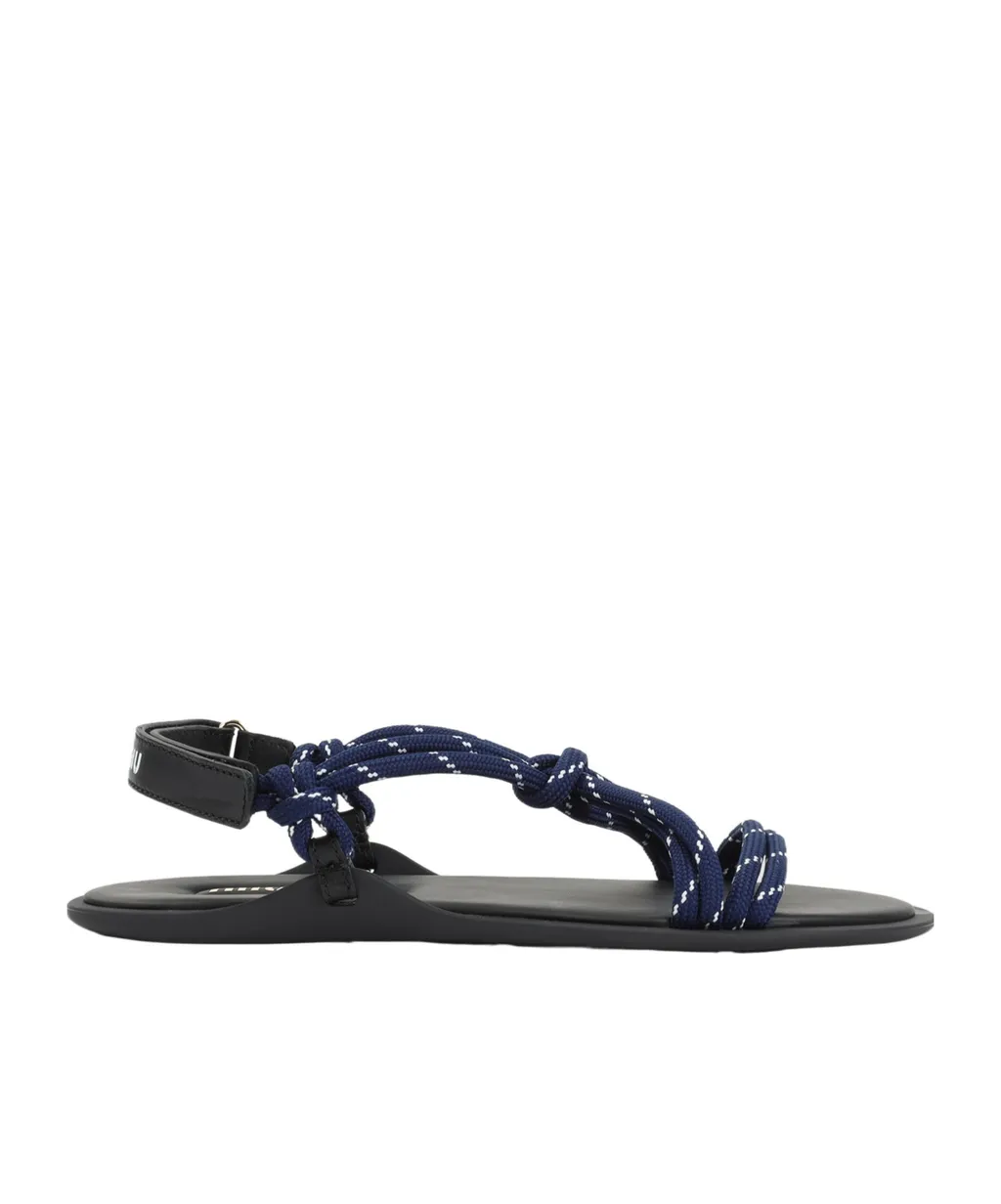Riviere Cord And Leather Sandals