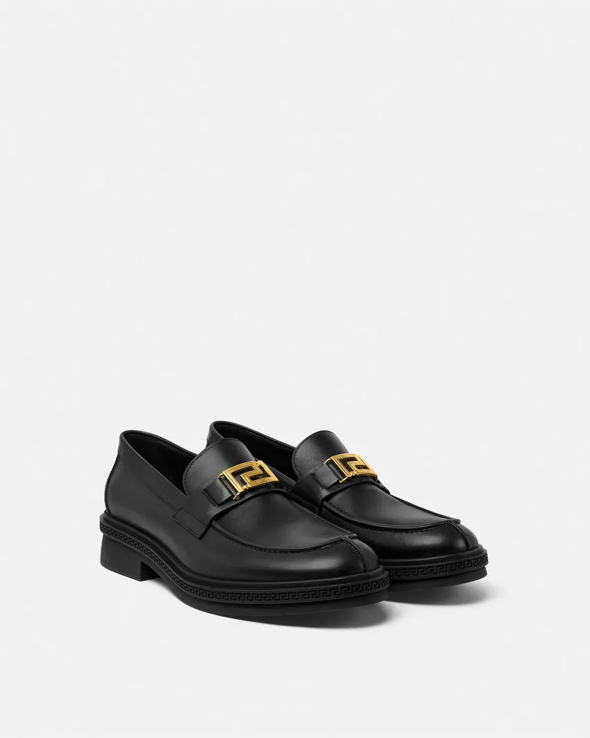 Versace Logo-Engraved Loafers