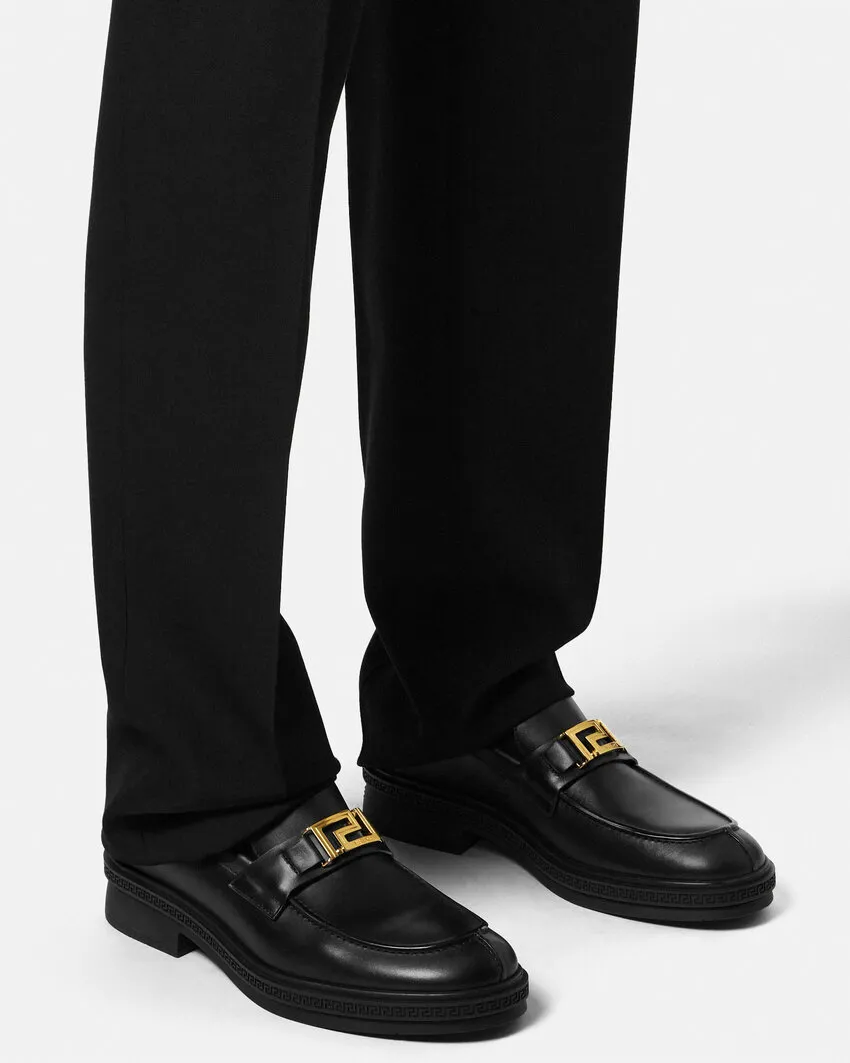 Versace Logo-Engraved Loafers