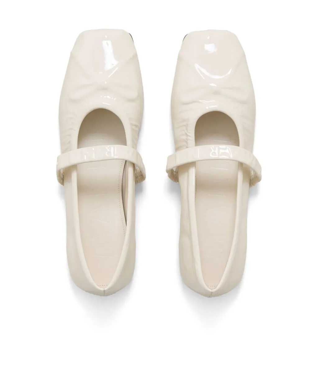 Marni Square-Toe Mary Jane Ballet Flats