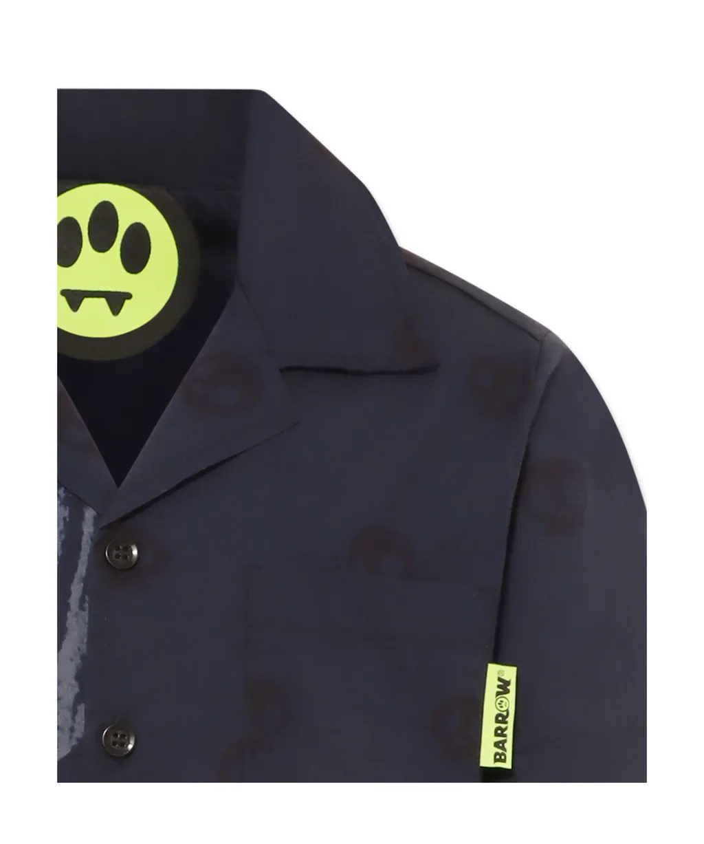 Barrow Kids Short Sleeved Skull-Pattern Shirt
