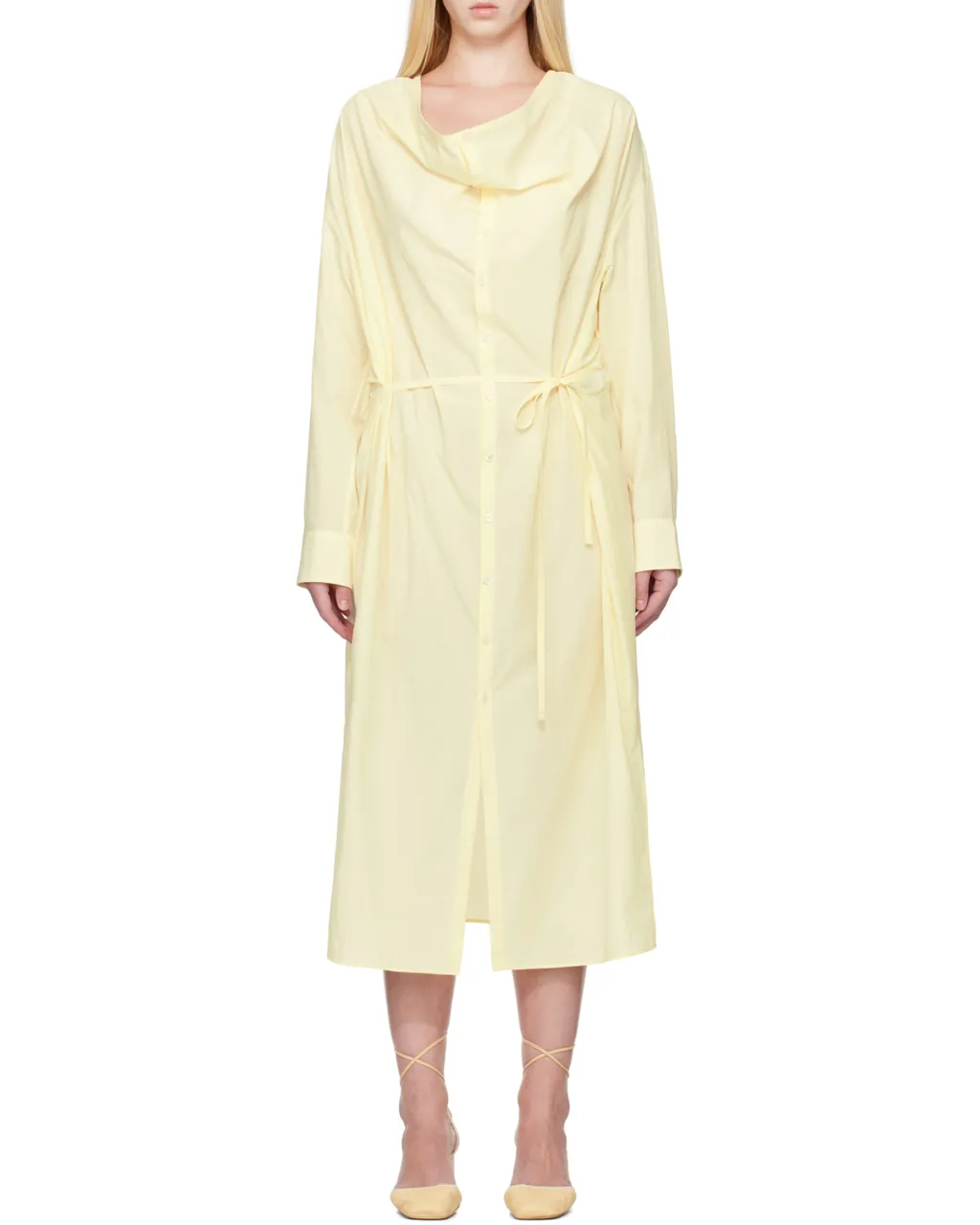 Soft-Collar Maxi Dress