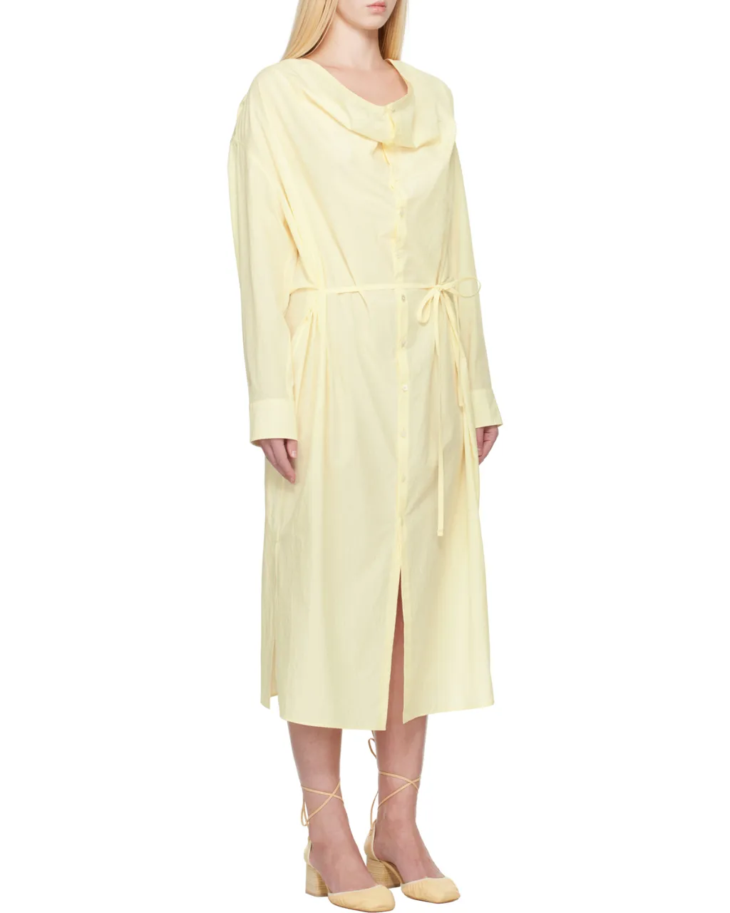 Soft-Collar Maxi Dress
