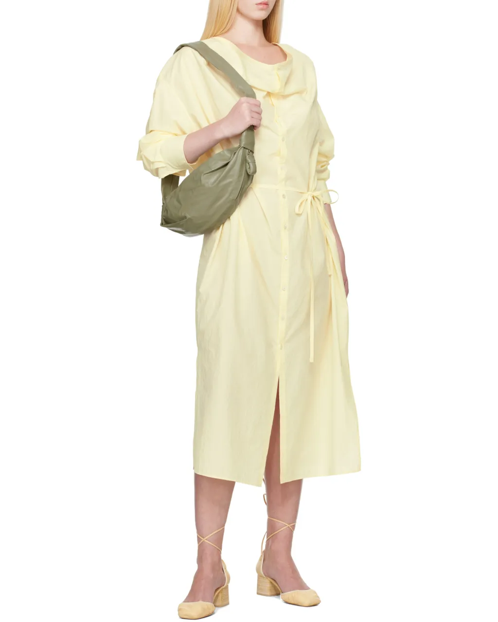 Soft-Collar Maxi Dress
