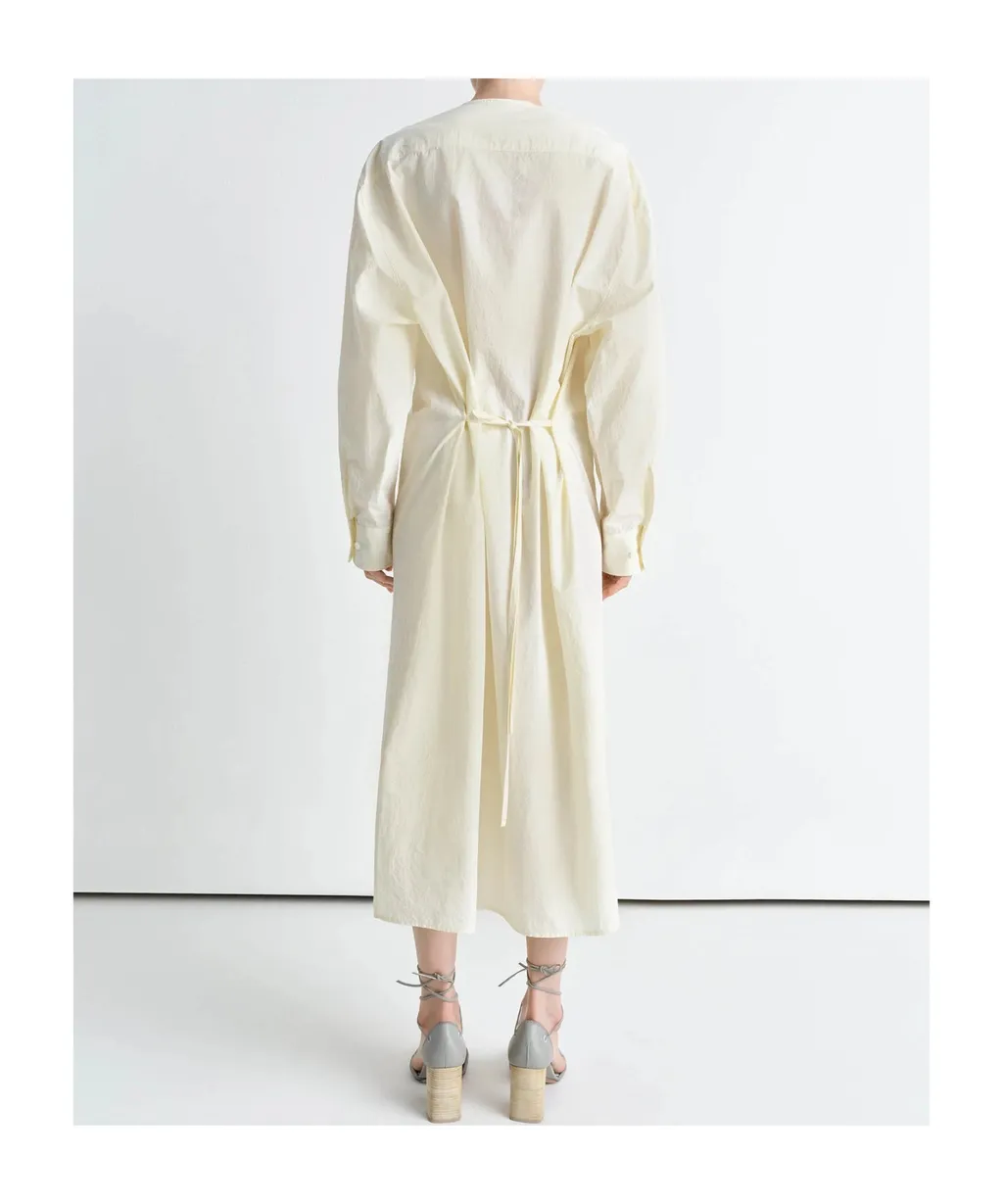 Soft-Collar Maxi Dress