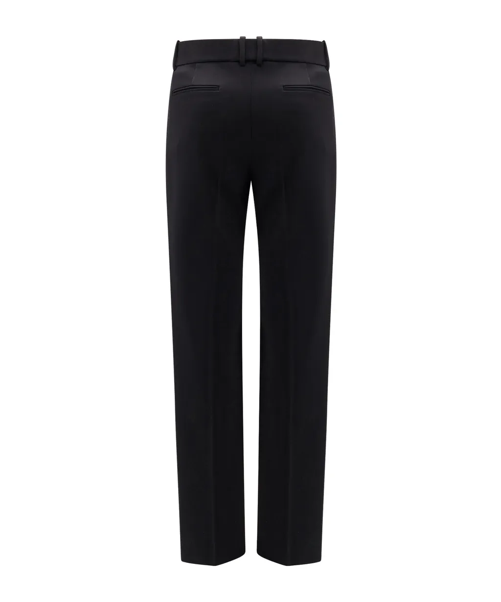 Saint Laurent Pleat Detailed Straight Leg Trousers