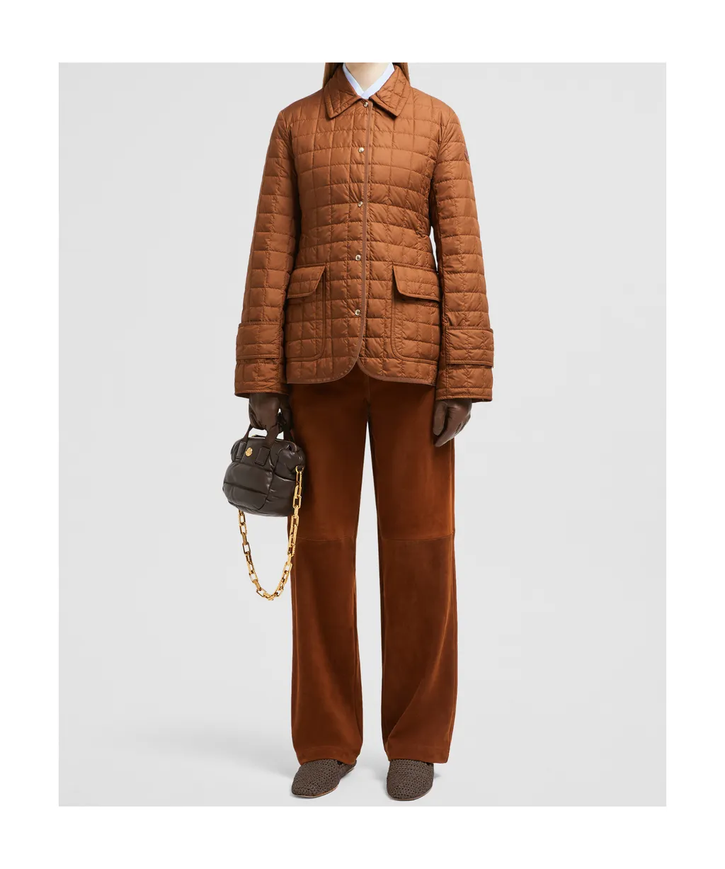 Epinal Square-Quilted Down Shirt Jacket