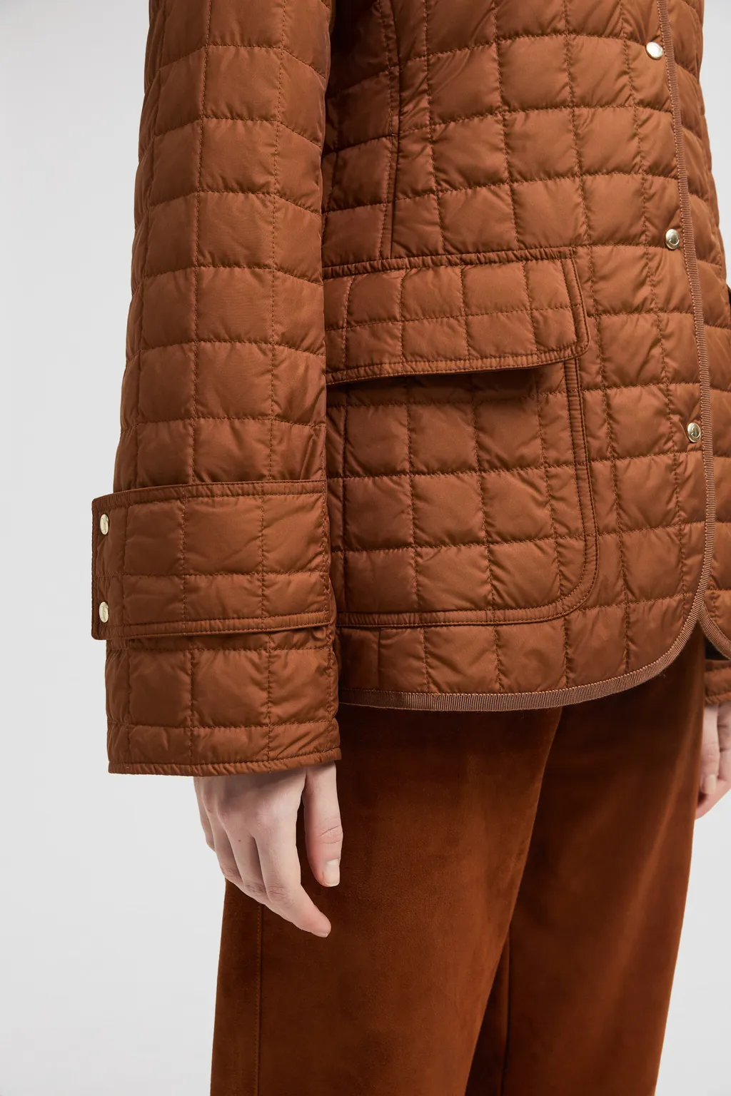 Epinal Square-Quilted Down Shirt Jacket