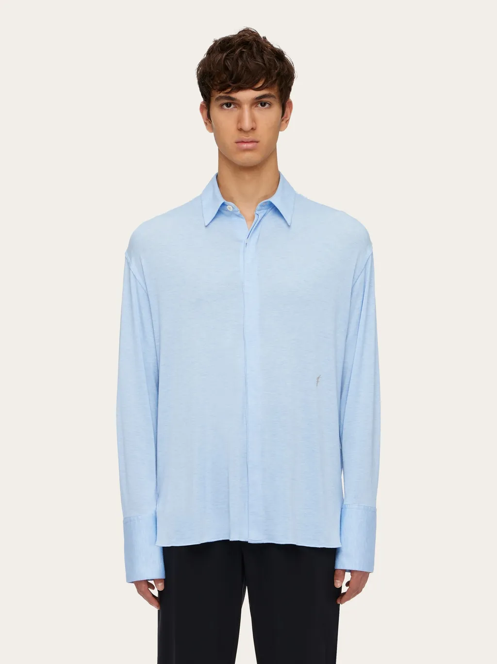 Ferragamo Logo-Embroidery Long Sleeved Shirt