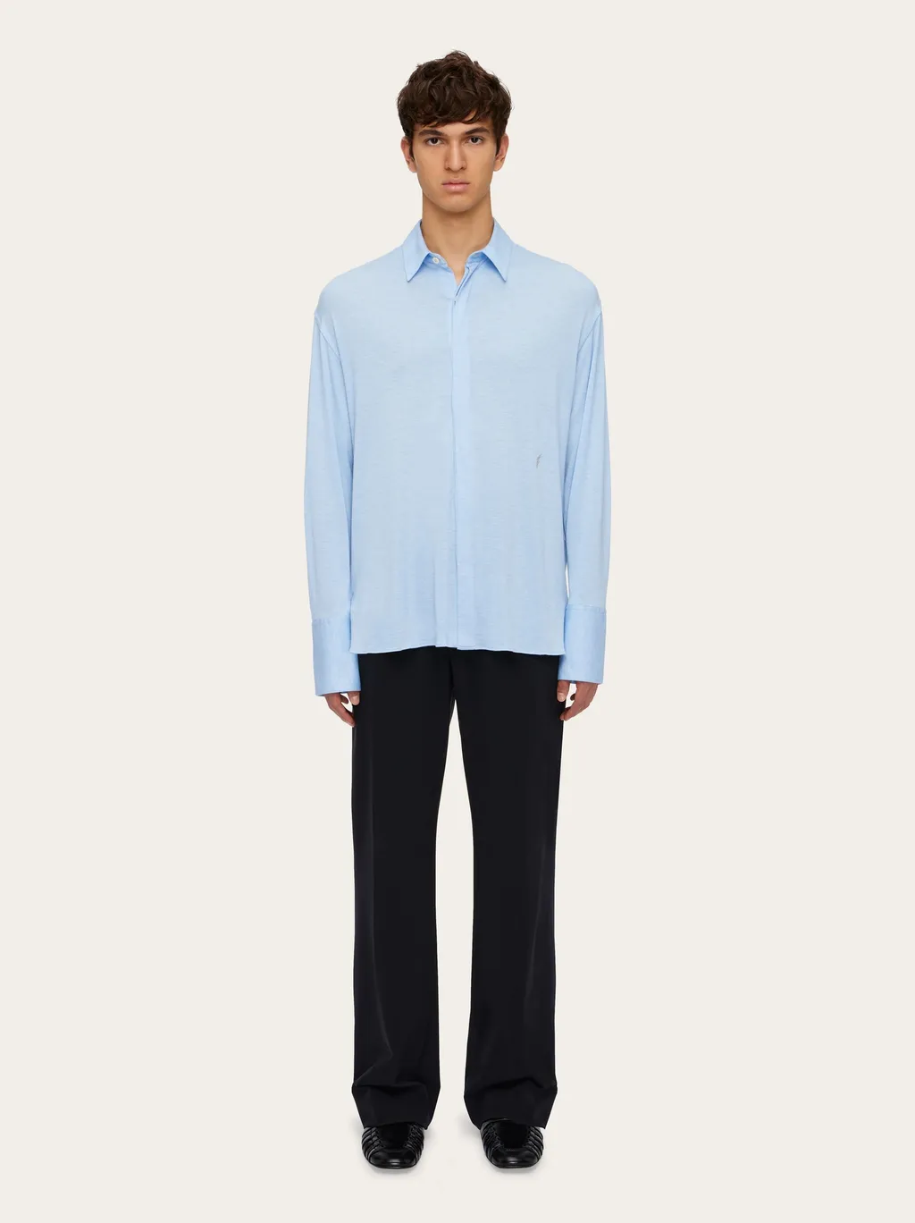 Ferragamo Logo-Embroidery Long Sleeved Shirt