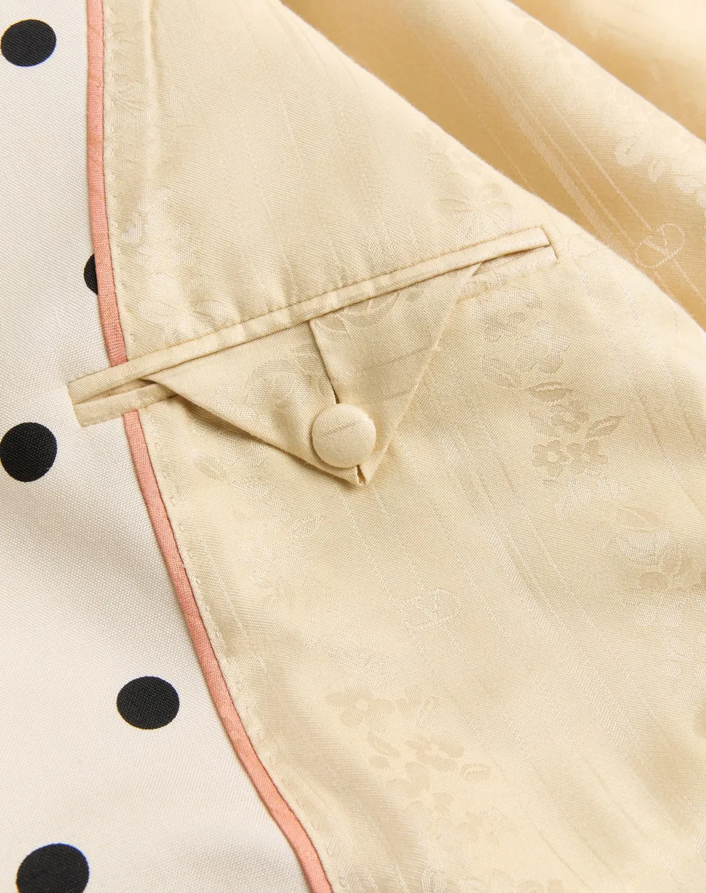 Valentino Shantung Polka Dot Printed Blazer