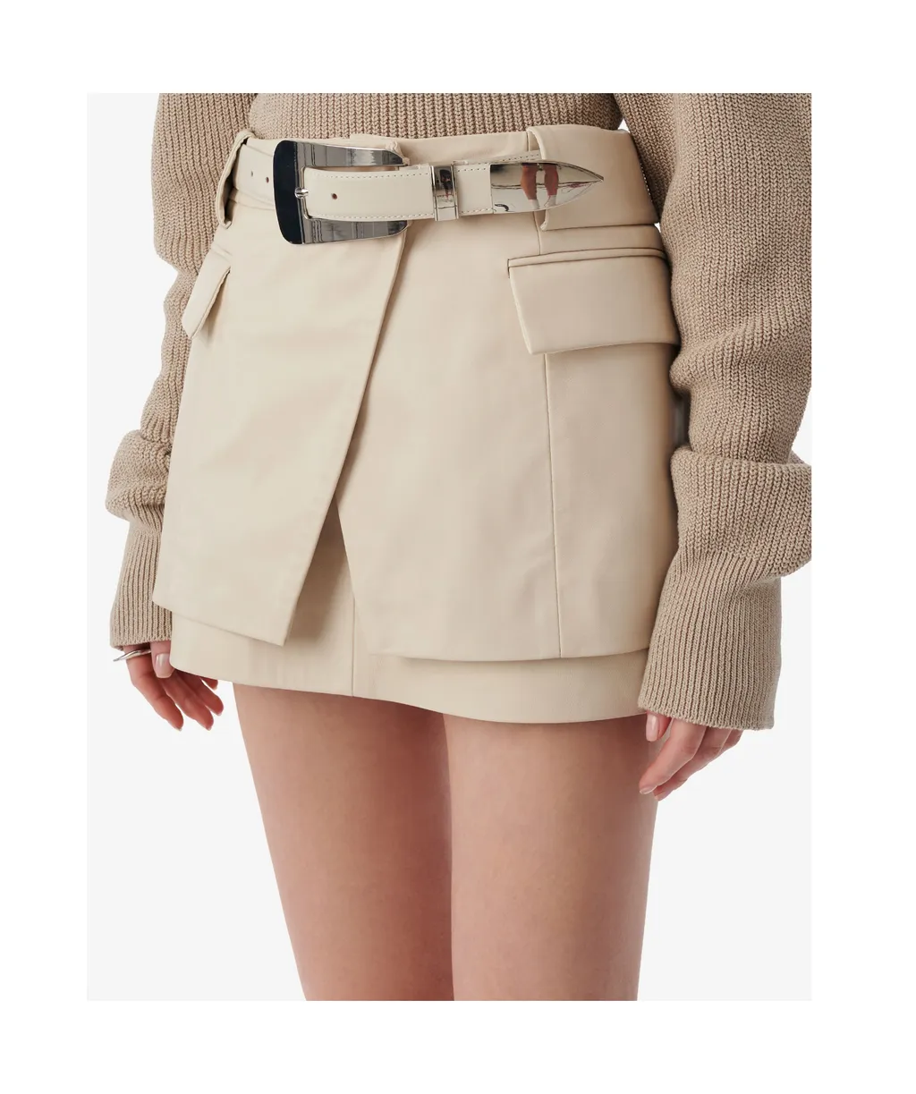 Iro Asymmetrical Belted Mini Skirt