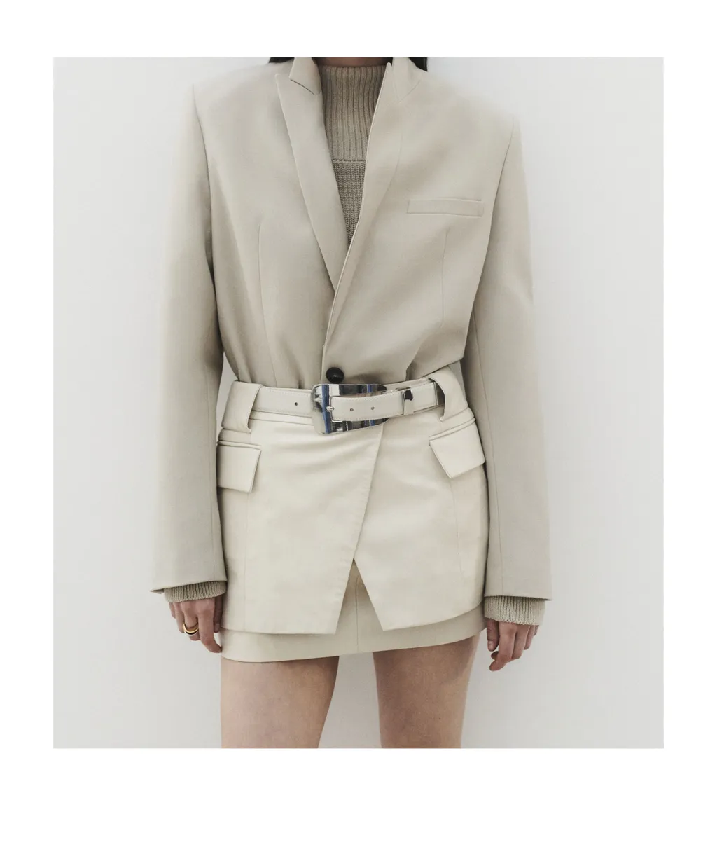 Iro Asymmetrical Belted Mini Skirt