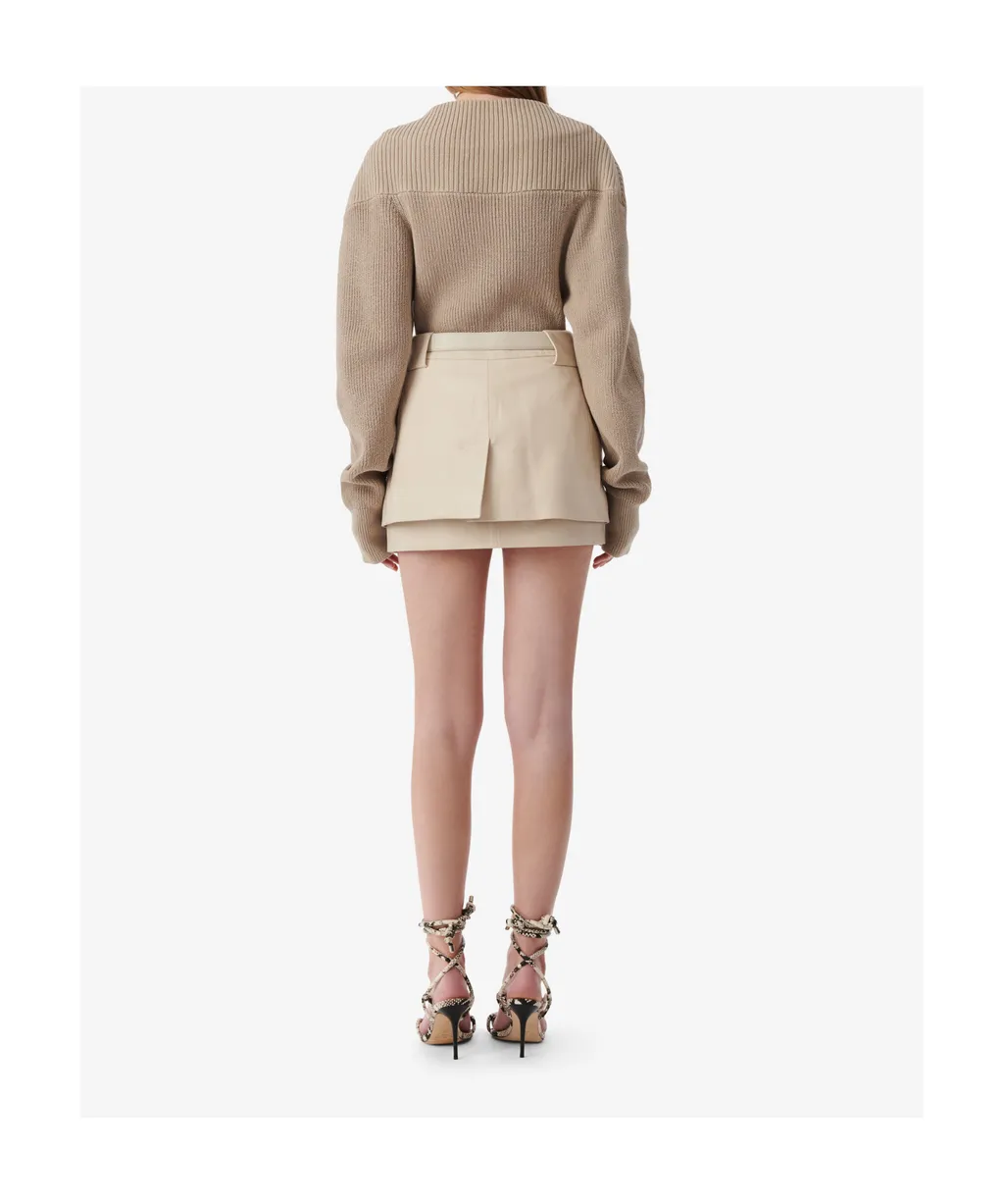 Iro Asymmetrical Belted Mini Skirt