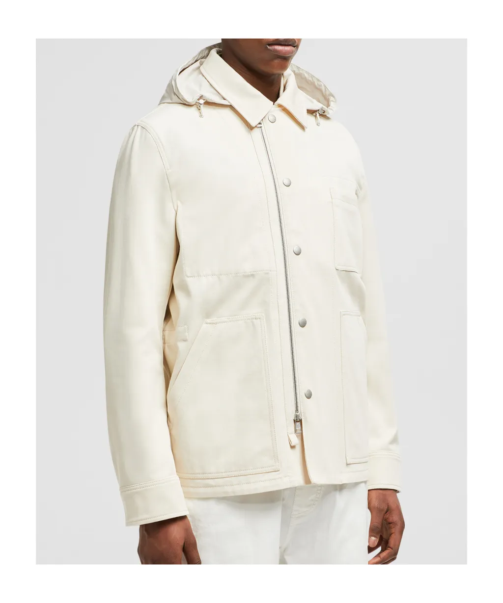 Guerledan Hooded Cotton Shirt Jacket