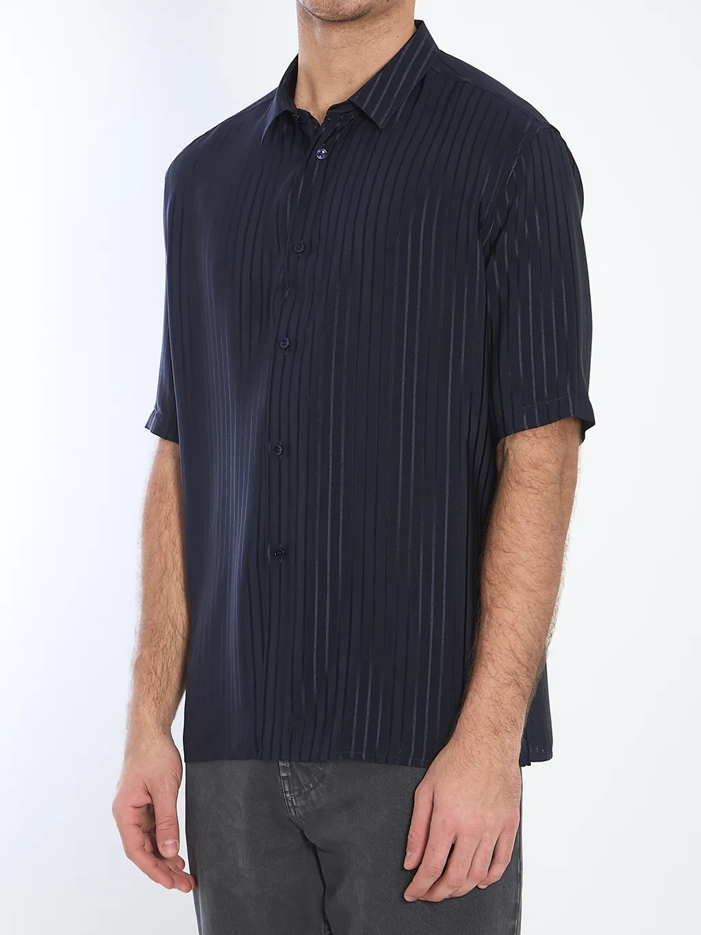 Saint Laurent Striped Button-Up Shirt