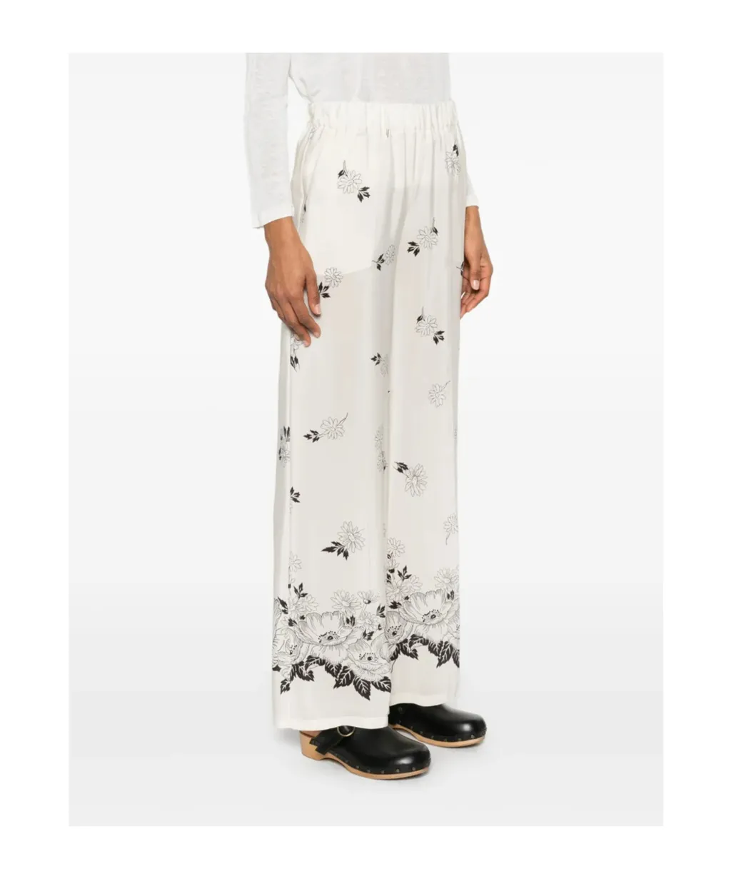 P.A.R.O.S.H. Floral Wide Leg Pants