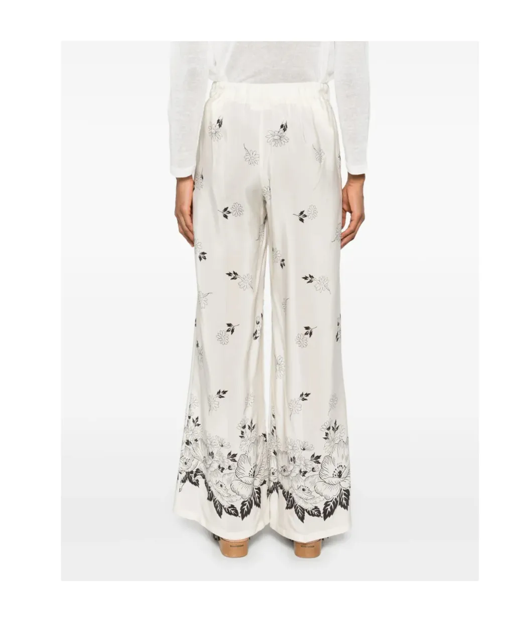 P.A.R.O.S.H. Floral Wide Leg Pants