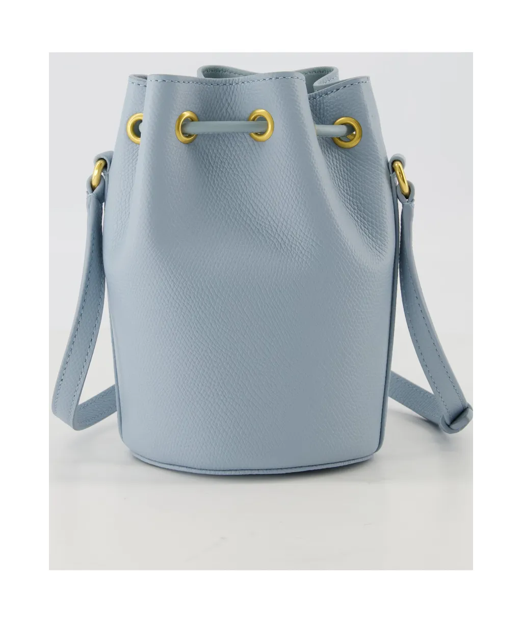 Valentino Vlogo Plaque Drawstring Bucket Bag