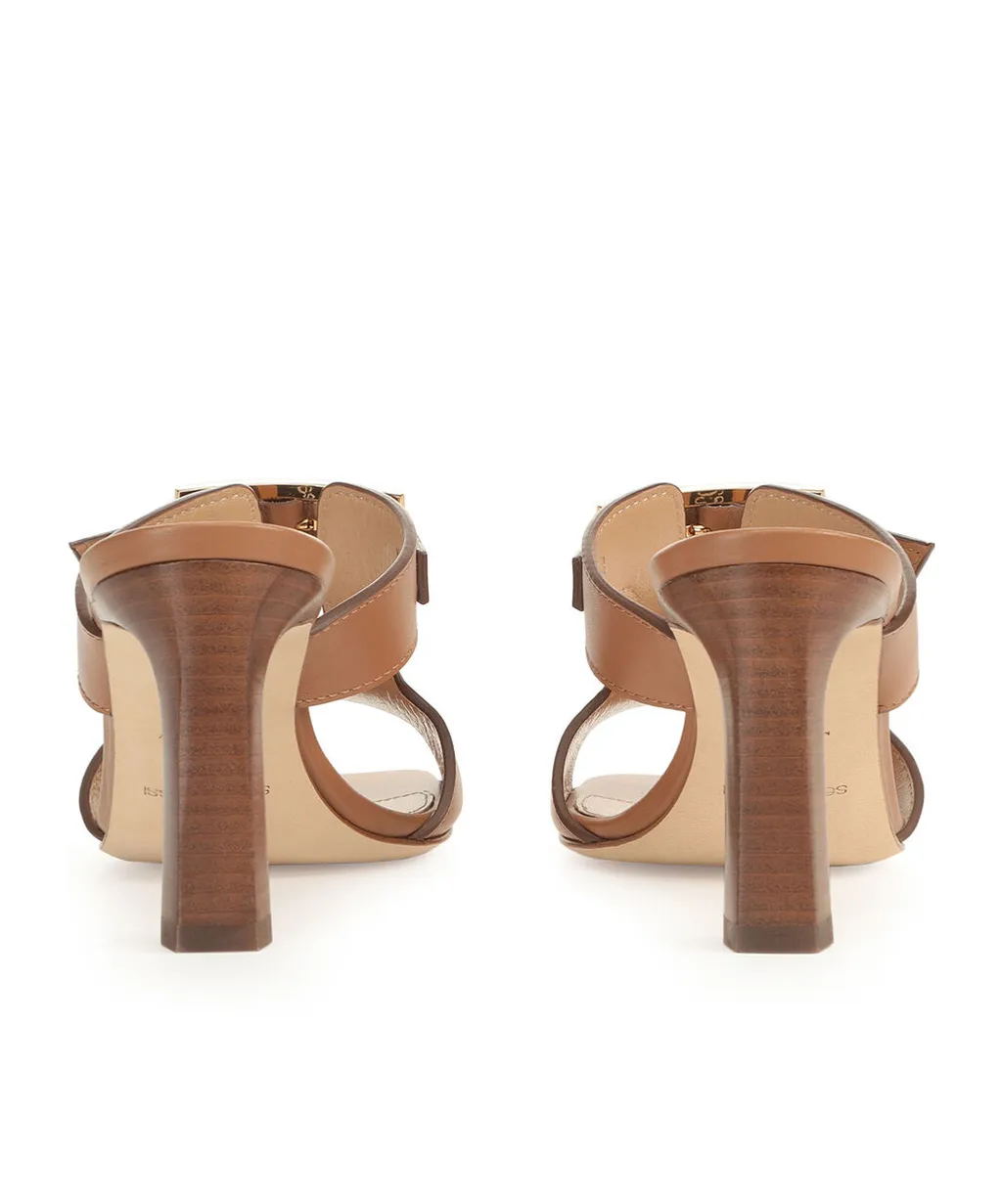 Square-Headed High-Heeled Sandals