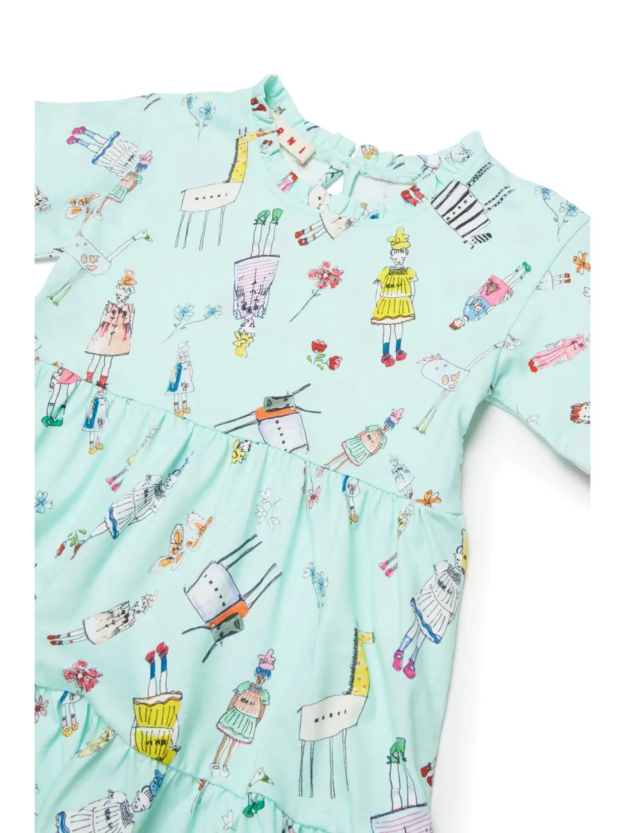 Rainbow Day Allover Jersey Dress