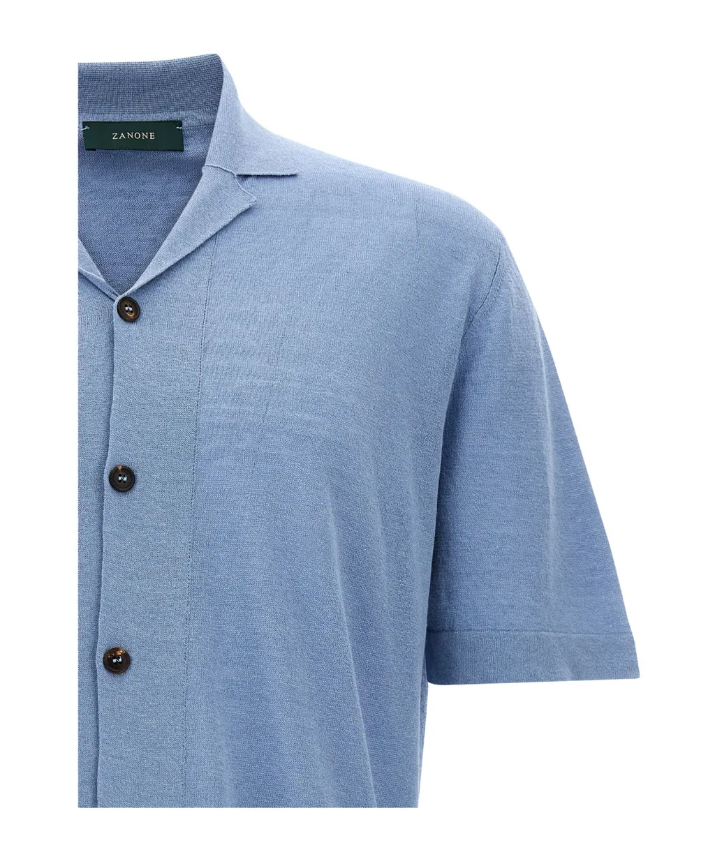 Zanone Knitted Short Sleeve Shirt