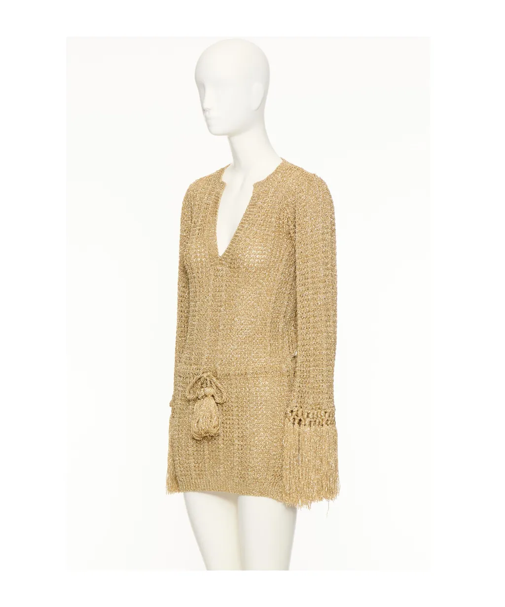 Valentino V-Neck Tassel Detailed Jumper