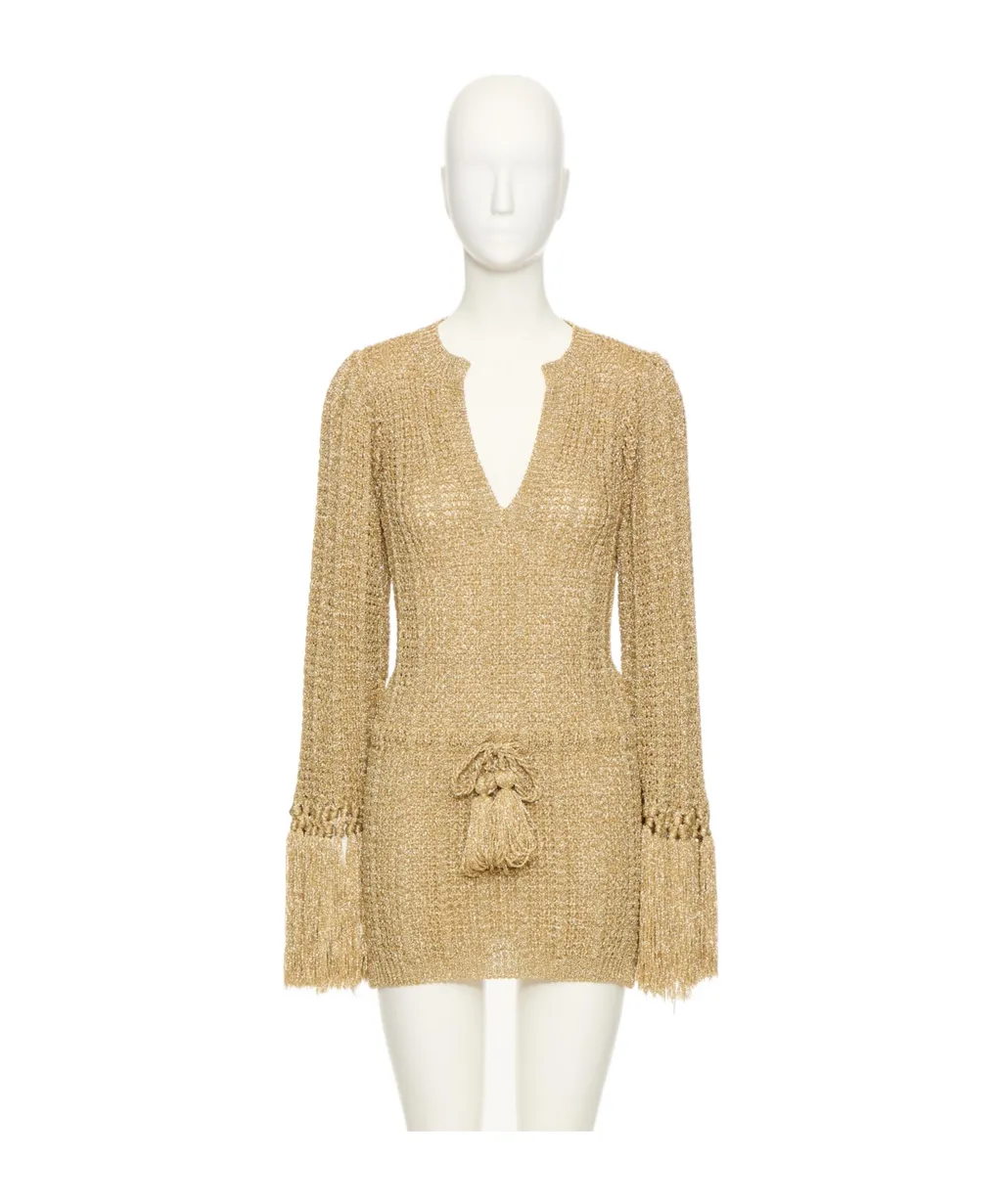 Valentino V-Neck Tassel Detailed Jumper