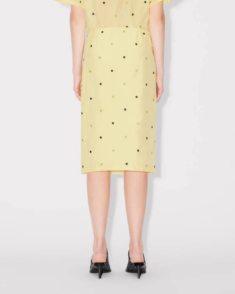 Embroidered Straight Knee Skirt Kenzo Peonies
