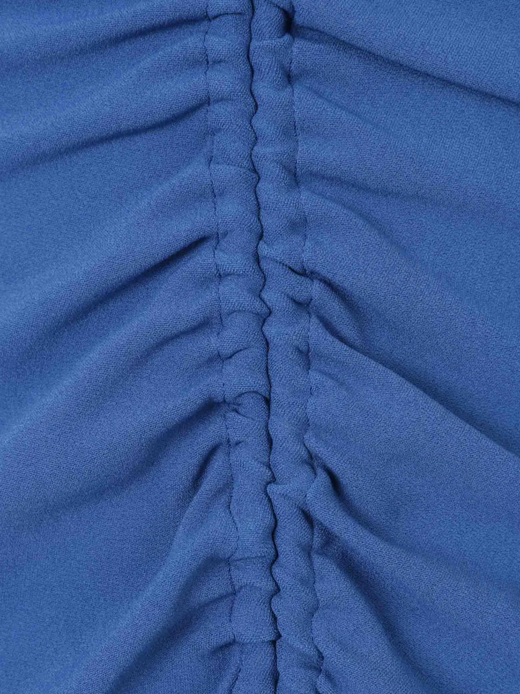 Ruched-Detail Asymmetric Midi Dress