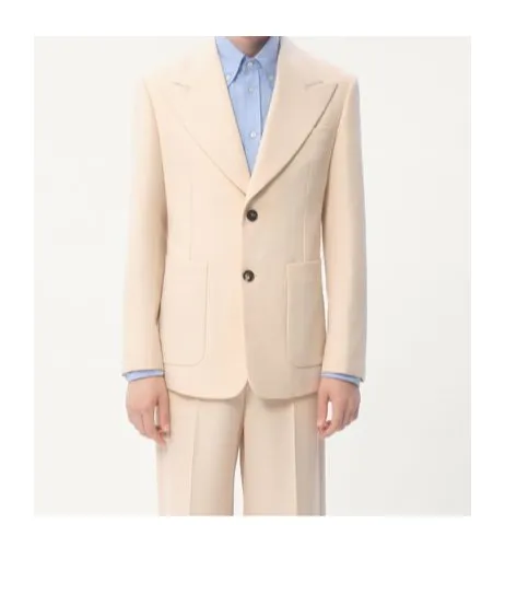 Single-Breasted Gabardine Blazer