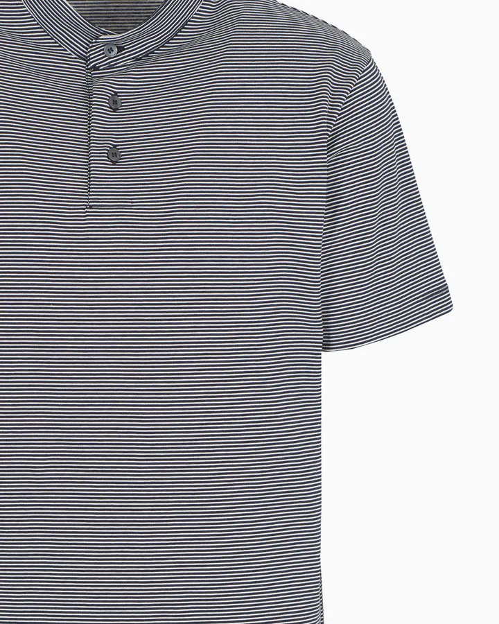 Emporio Armani Short Sleeved Striped Polo Shirt