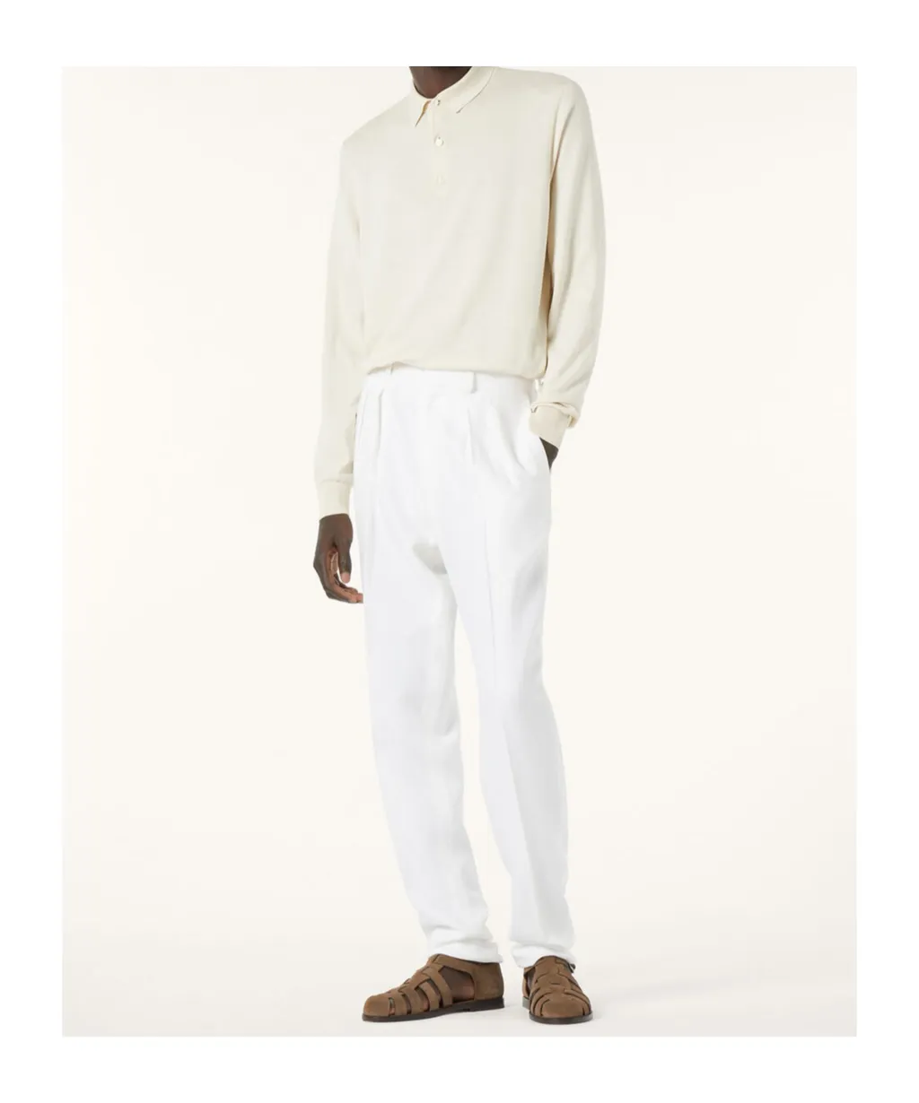 Long-Sleeved Polo Shirt