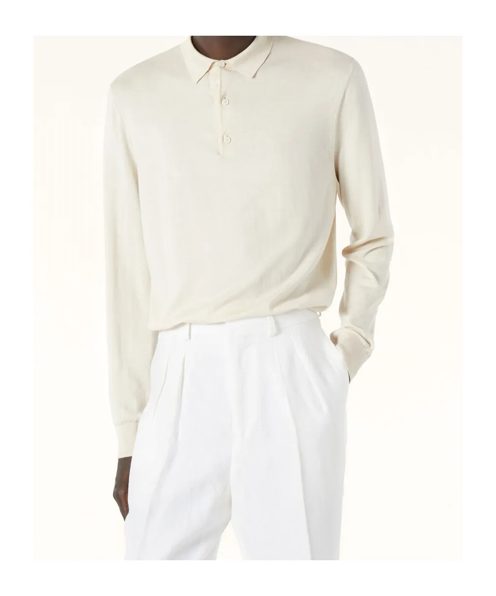 Long-Sleeved Polo Shirt