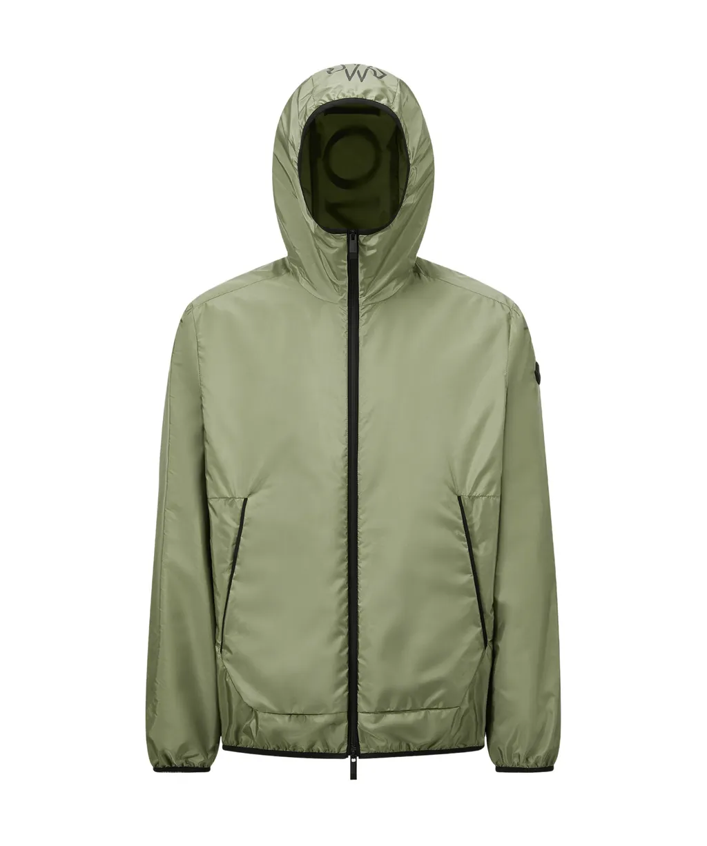 Moncler Granier Logo Patch Zip-Up Jacket