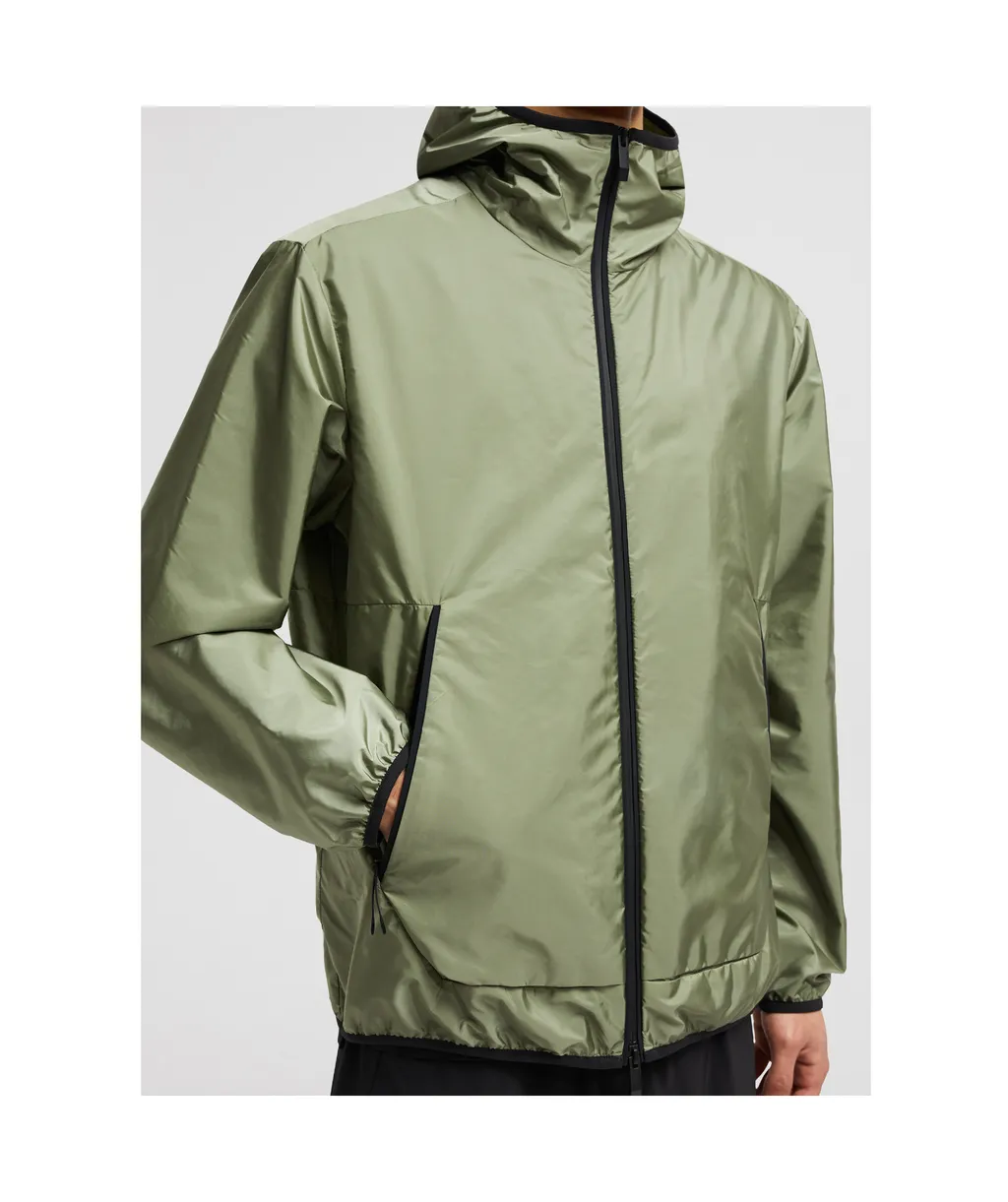 Moncler Granier Logo Patch Zip-Up Jacket
