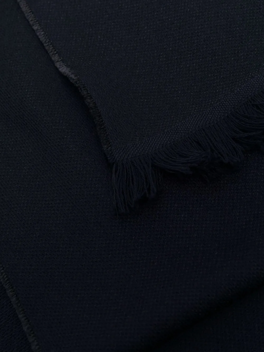 Emporio Armani Logo Jacquard Frayed Edge Scarf