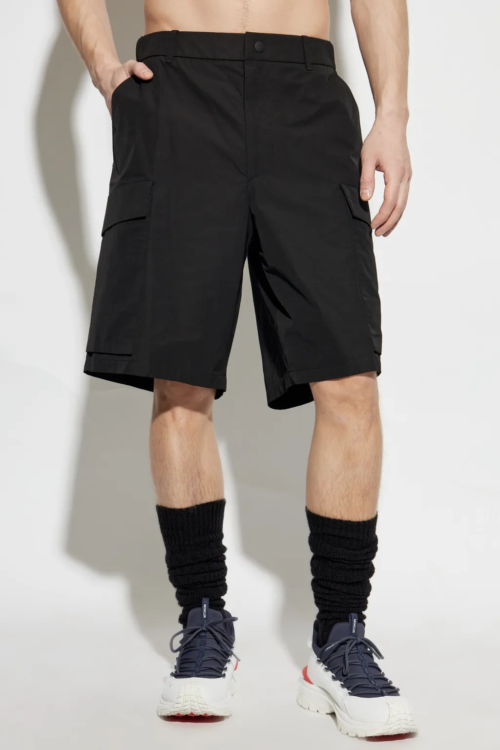 Moncler Logo Patch Cargo Shorts